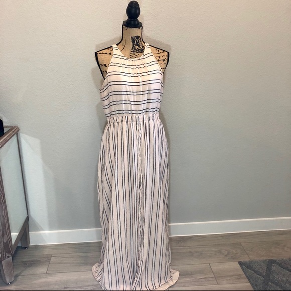 LC Lauren Conrad Dresses & Skirts - Lauren Conrad Striped Linen Maxi Dress